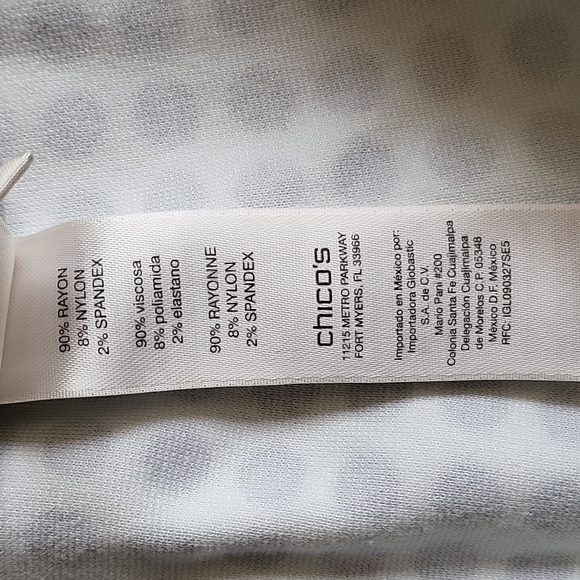 Chico's EUC women's black & white poka dot knit ankle pants size 2/L/12 - Picture 6 of 7